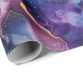 Hemelse Agaat | Kosmisch Abstract Steenpatroon Cadeaupapier (Rol Hoek)