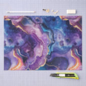 Hemelse Agaat | Kosmisch Abstract Steenpatroon Tissuepapier (Craft)