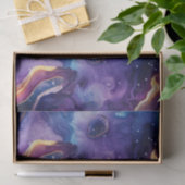 Hemelse Agaat | Kosmisch Abstract Steenpatroon Tissuepapier (Geschenk)