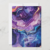 Hemelse Agaat | Vurig Kosmische Geode Sweet 16 Kaart (Achterkant)