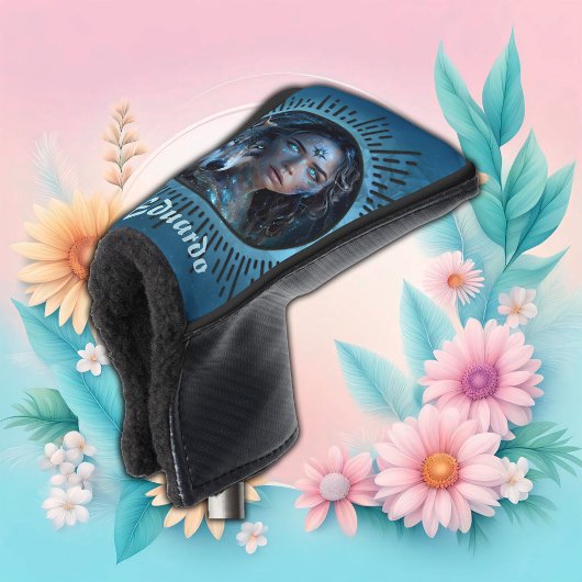 Hemelse alliantie tussen de wolf en de mooie vrouw golfheadcover