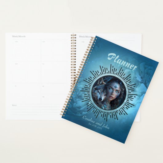 Hemelse alliantie tussen de wolf en de mooie vrouw planner (Display)
