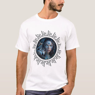 Hemelse alliantie tussen de wolf en de mooie vrouw t-shirt
