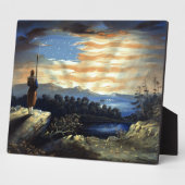 Hemelse Amerikaanse vlag in de lucht, Zouave Ameri Fotoplaat (Zijkant)