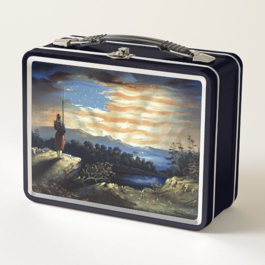 Hemelse Amerikaanse vlag in de lucht, Zouave Burge (Voorkant)