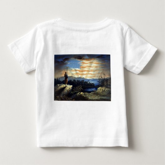 Hemelse Amerikaanse vlag in de lucht, Zouave Burge (Achterkant)
