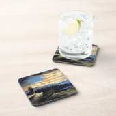 Hemelse Amerikaanse vlag in de lucht, Zouave Burge Bier Onderzetter (Rechterzijde)