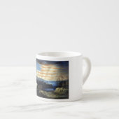 Hemelse Amerikaanse vlag in de lucht, Zouave Burge Espresso Kop (Voorkant rechts)