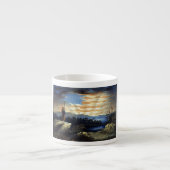 Hemelse Amerikaanse vlag in de lucht, Zouave Burge Espresso Kop (Voorkant)