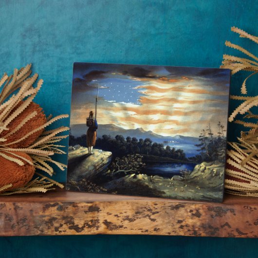 Hemelse Amerikaanse vlag in de lucht, Zouave Burge Fotoplaat (Zijkant)