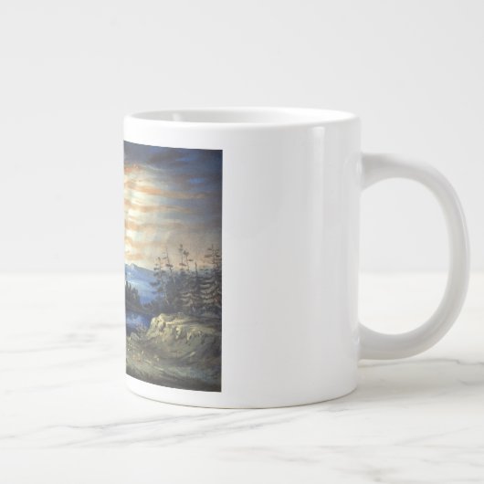 Hemelse Amerikaanse vlag in de lucht, Zouave Burge Grote Koffiekop (Rechts)