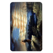 Hemelse Amerikaanse vlag in de lucht, Zouave Burge Magneet (Verticaal)