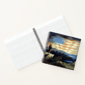 Hemelse Amerikaanse vlag in de lucht, Zouave Burge Notitieboek (Binnen)