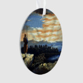 Hemelse Amerikaanse vlag in de lucht, Zouave Burge Ornament (voorkant)