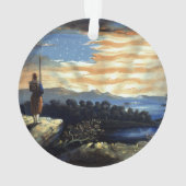 Hemelse Amerikaanse vlag in de lucht, Zouave Burge Ornament (achterkant)