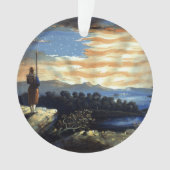Hemelse Amerikaanse vlag in de lucht, Zouave Burge Ornament (voorkant)