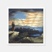 Hemelse Amerikaanse vlag in de lucht, Zouave Burge Servet (Voorkant)