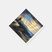 Hemelse Amerikaanse vlag in de lucht, Zouave Burge Servet (Hoek)