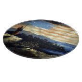 Hemelse Amerikaanse vlag in de lucht, Zouave Burge Snijplank (Hoek)