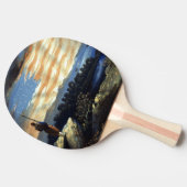 Hemelse Amerikaanse vlag in de lucht, Zouave Burge Tafeltennisbatje (Zijkant)