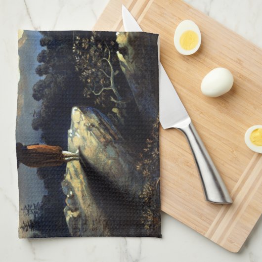 Hemelse Amerikaanse vlag in de lucht, Zouave Burge Theedoek (Quarter Fold)