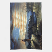 Hemelse Amerikaanse vlag in de lucht, Zouave Burge Theedoek (Verticaal)