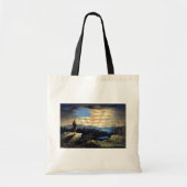 Hemelse Amerikaanse vlag in de lucht, Zouave Burge Tote Bag (Voorkant)