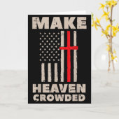 Hemelse Amerikaanse Vlag Patriottisch Christelijk  Kaart (Gele Bloem)