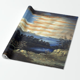 Hemelse Amerikaanse Vlag Zonsopgang William Bauly Cadeaupapier