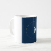 Hemelse Aquarel Mok - Indigo & Goud (Voorkant links)