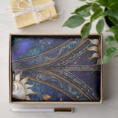 Hemelse Aquarel Mozaïek Glas-in-Lood  Tissuepapier (Geschenk)