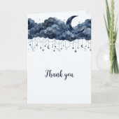 Hemelse Aquarel Wolken Baby Shower Bedankt (Voorkant)