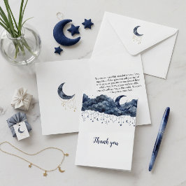 Hemelse Aquarel Wolken Baby Shower Bedankt