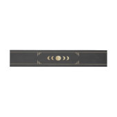 Hemelse art deco gouden maanfase uitnodigingen wikkel (Vlak)