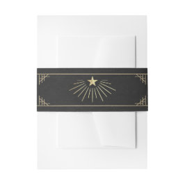 Hemelse art deco ster buikband uitnodigingen wikkel