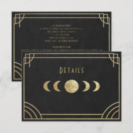 Hemelse art deco trouwdetails kaart