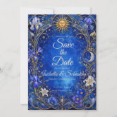 Hemelse Art Nouveau Bruiloft Save The Date (Voorkant)