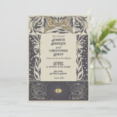 Hemelse Art Nouveau Mystieke Bruiloft Kaart (Staand voorkant)