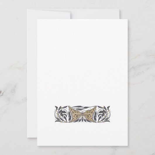 Hemelse Art Nouveau Mystieke Bruiloft Save The Date (Achterkant)