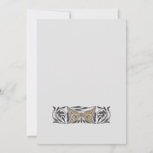 Hemelse Art Nouveau Mystieke Bruiloft Save The Date (Achterkant)