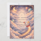 Hemelse astronaut wolken baby shower kaart (Voorkant)