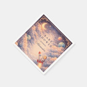 Hemelse astronaut wolken babyshower servet (Hoek)