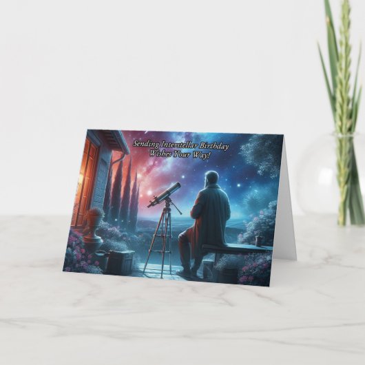 Hemelse Astronomie Thema Verjaardag Kaart (Voorkant)