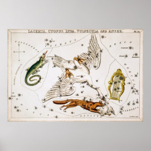 hemelse astronomische kaart poster