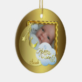 Hemelse Baby Foto Geboorte Ornament (Rechts)