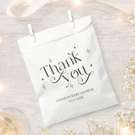 Hemelse Baby Shower Bedankt Bedankzakje (Geknipt)