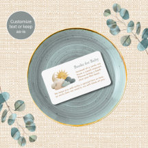 Hemelse baby shower boeken voor babykaart