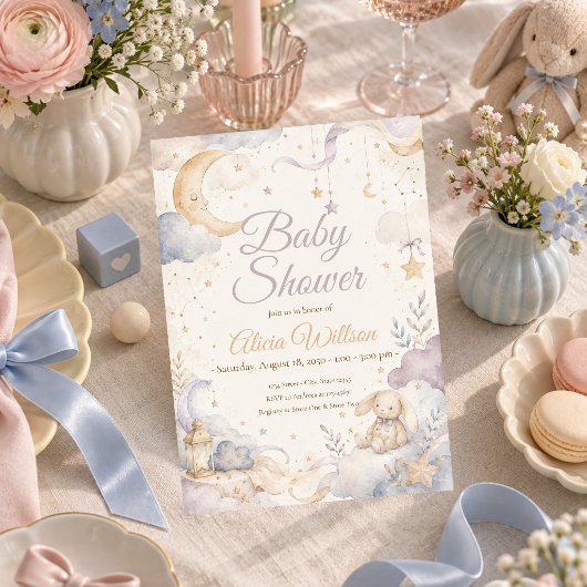 Hemelse Baby Shower Kaart