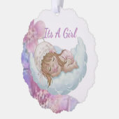 Hemelse baby shower  ornament kaart (Links)