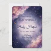 Hemelse baby sprinkle uitnodiging | Waterverf (Voorkant)